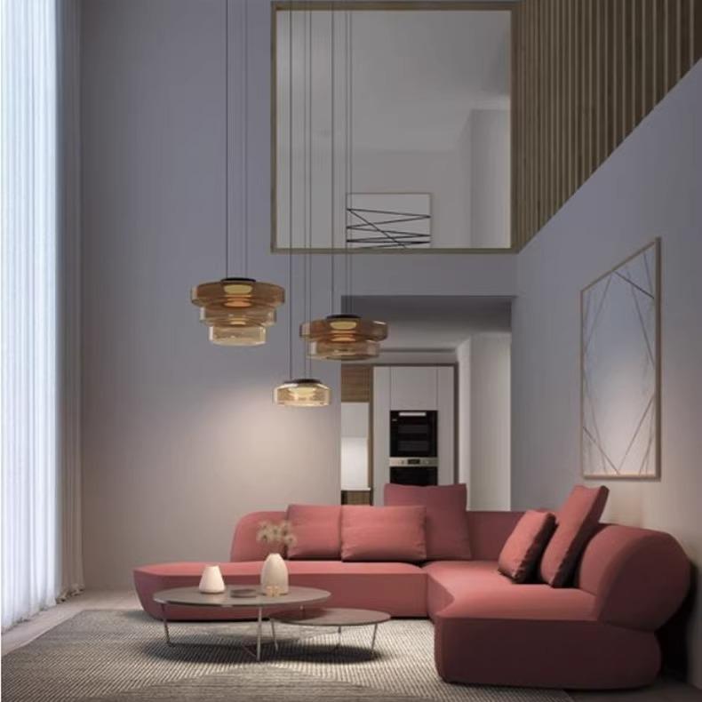 Flare Modern Glass Pendant Lamp Colored Ambient Fixture