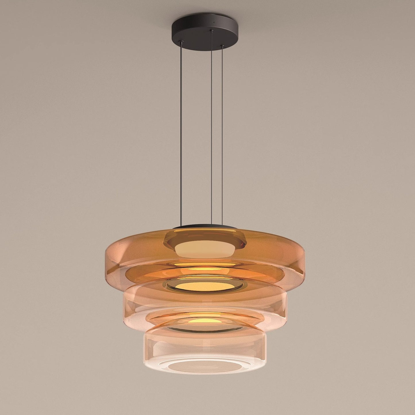 Flare Modern Glass Pendant Lamp Colored Ambient Fixture